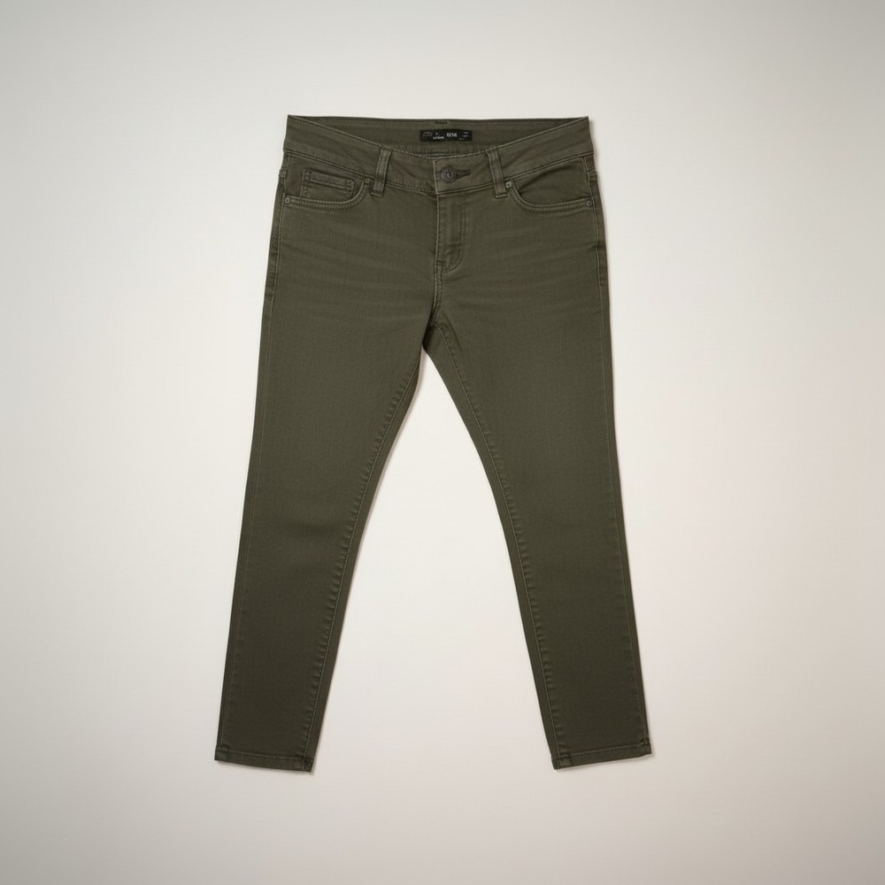PrAna Womens 6/28" Organic Cotton Blend Outdoor Olive Green Low Rise‎ Capris